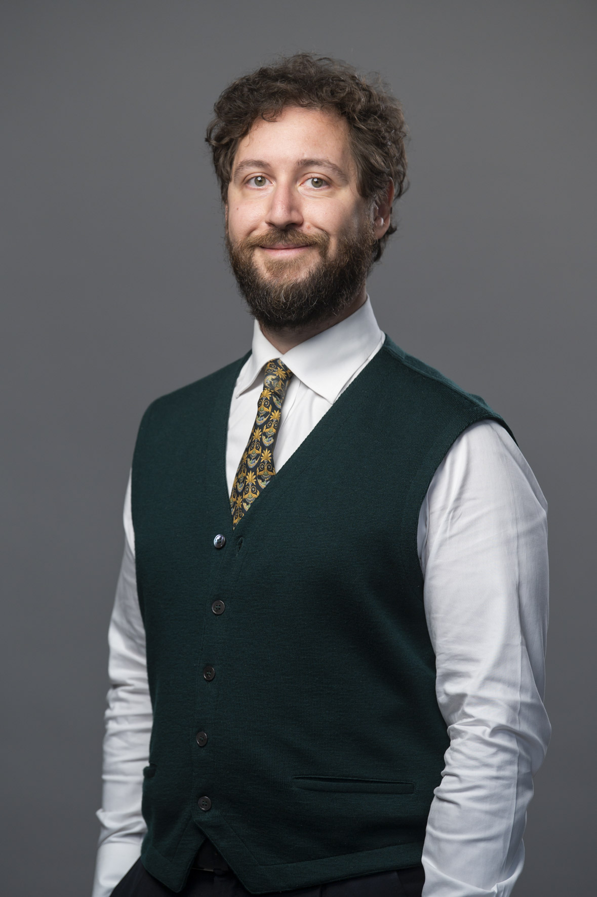 Giovanni Vagnone in gilet verde