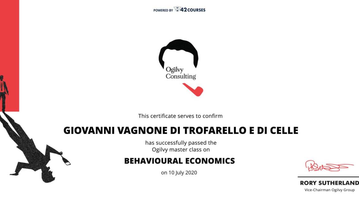 Un breve viaggio nella Behavioural Economics
